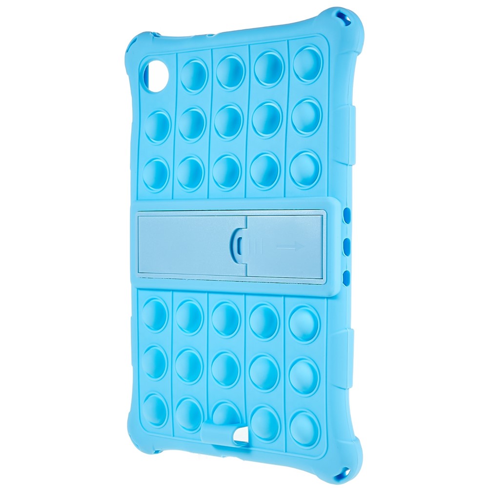 For Lenovo Tab M10 HD Gen 2 TB-X306X Push Fidget Sensory Toy Tablet Case Bubble Pop Shockproof Cover with PC Kickstand - Baby Blue