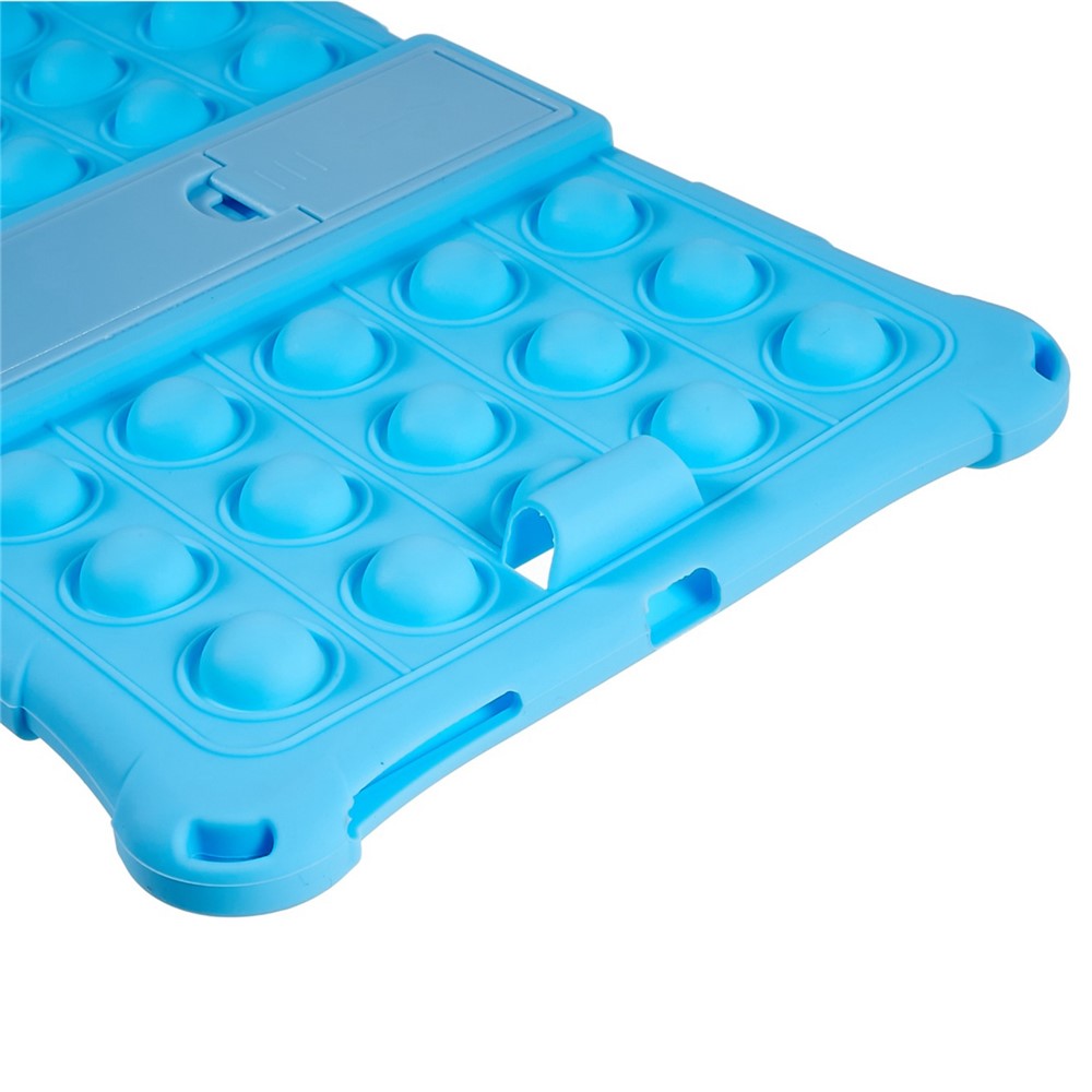 For Lenovo Tab M10 HD Gen 2 TB-X306X Push Fidget Sensory Toy Tablet Case Bubble Pop Shockproof Cover with PC Kickstand - Baby Blue
