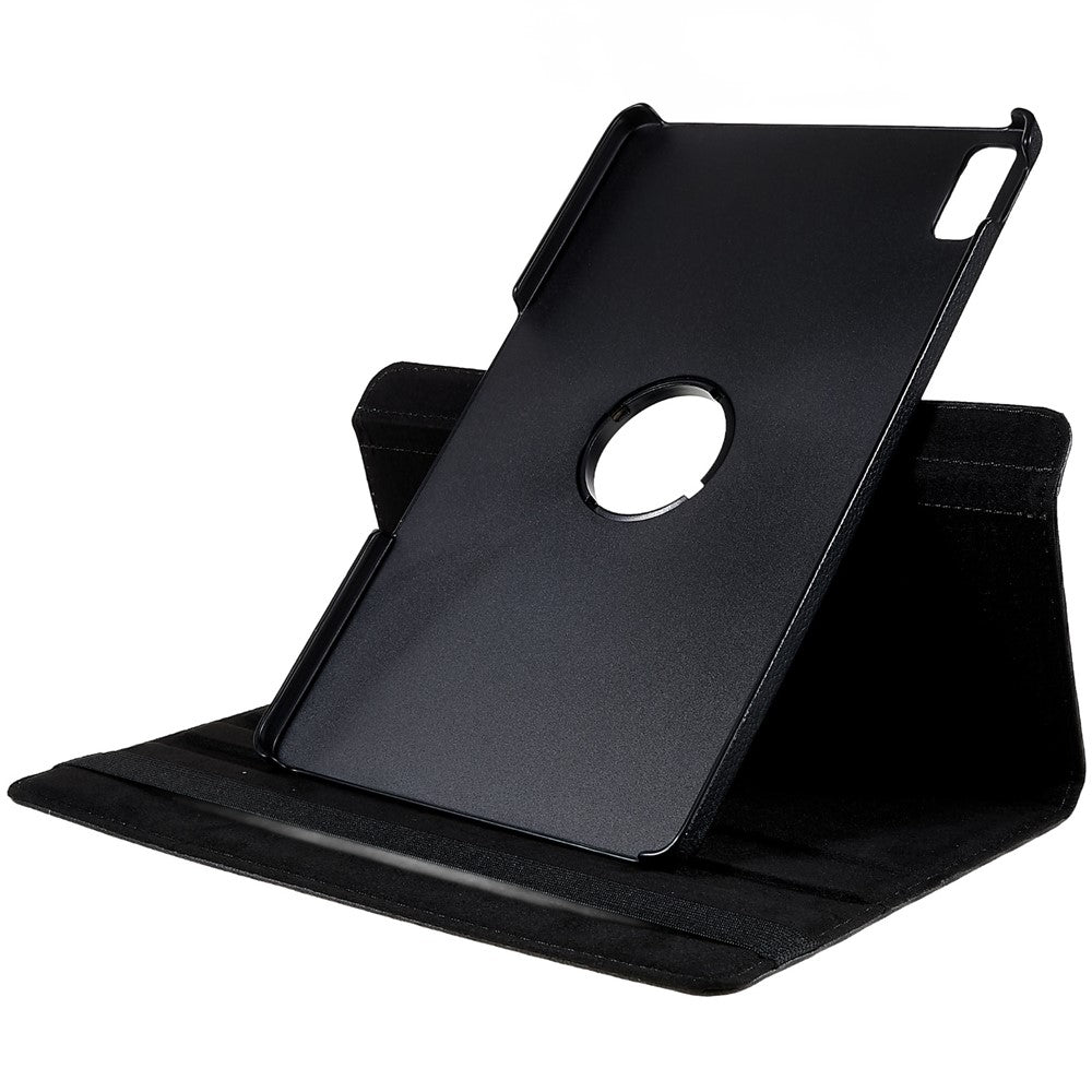 For Lenovo Tab P11 Gen 2 Rotary Tablet Case Stand PU Leather Drop-Proof Tablet Cover with Elastic Band - Black