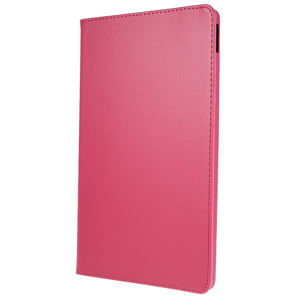 For Lenovo Tab P11 Gen 2 Rotary Tablet Case Stand PU Leather Drop-Proof Tablet Cover with Elastic Band - Rose