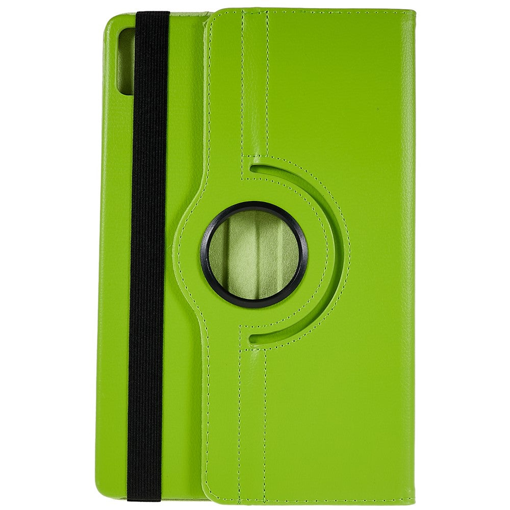 For Lenovo Tab P11 Gen 2 Rotary Tablet Case Stand PU Leather Drop-Proof Tablet Cover with Elastic Band - Green