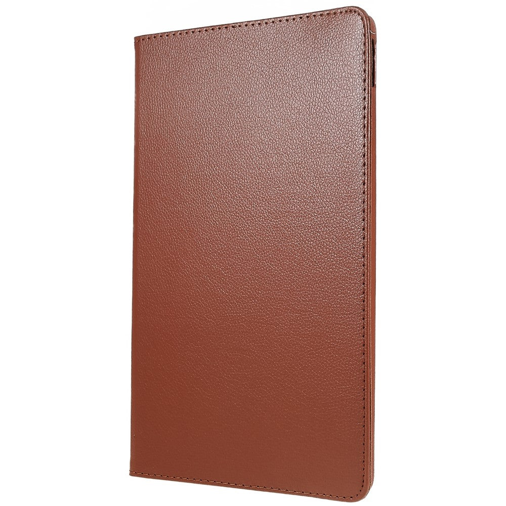 For Lenovo Tab P11 Gen 2 Rotary Tablet Case Stand PU Leather Drop-Proof Tablet Cover with Elastic Band - Brown