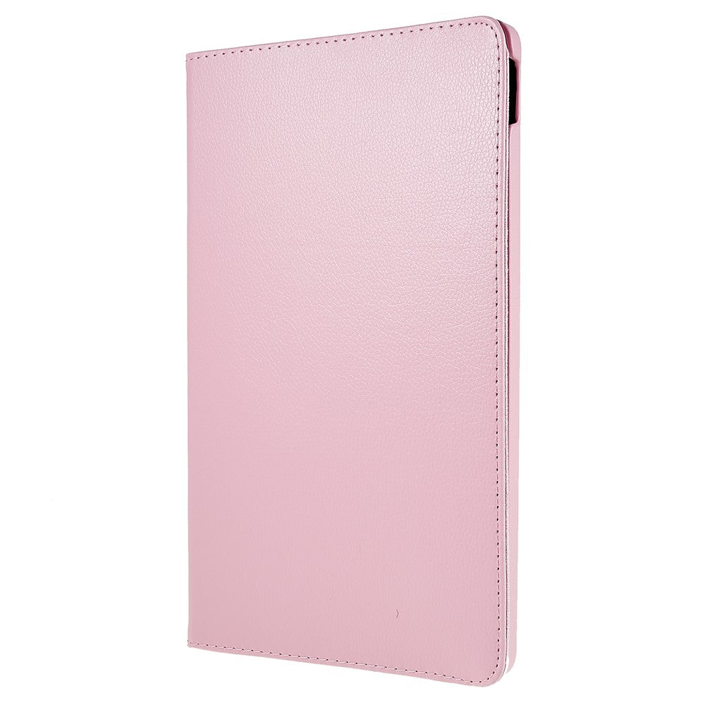 For Lenovo Tab P11 Gen 2 Rotary Tablet Case Stand PU Leather Drop-Proof Tablet Cover with Elastic Band - Pink