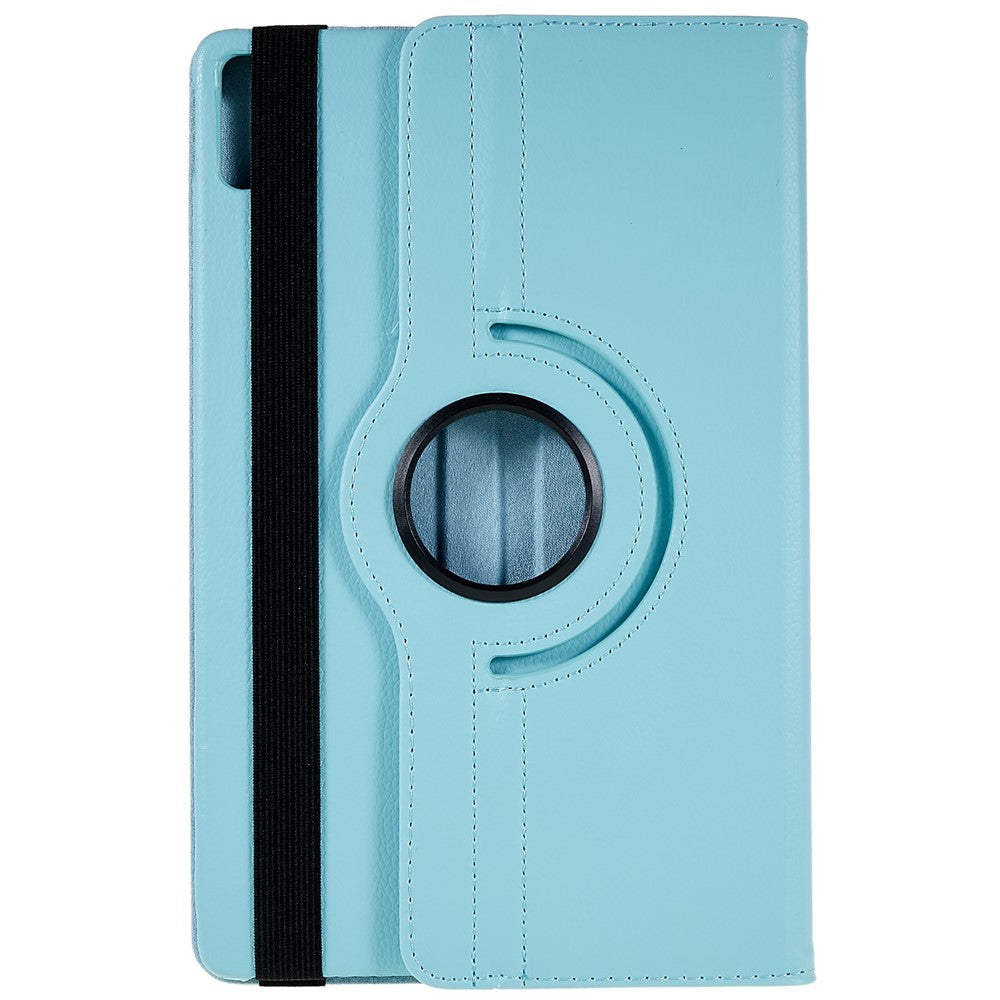 For Lenovo Tab P11 Gen 2 Rotary Tablet Case Stand PU Leather Drop-Proof Tablet Cover with Elastic Band - Baby Blue