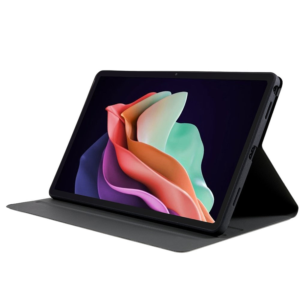 For Lenovo Tab P11.5 Plus 2023 Drop-proof PU Leather Flip Tablet Case Stand Protective Cover - Black