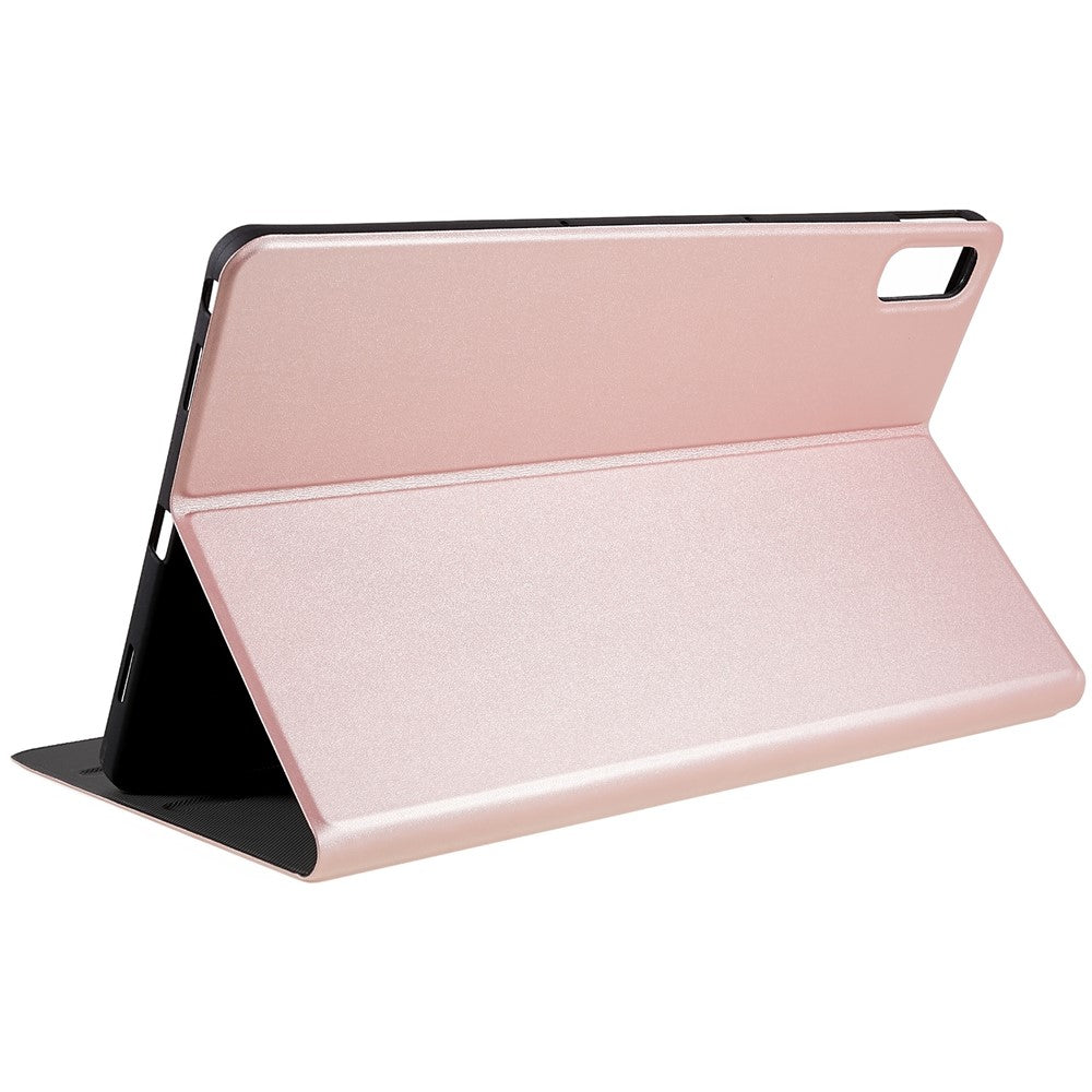 For Lenovo Tab P11.5 Plus 2023 Drop-proof PU Leather Flip Tablet Case Stand Protective Cover - Rose Gold