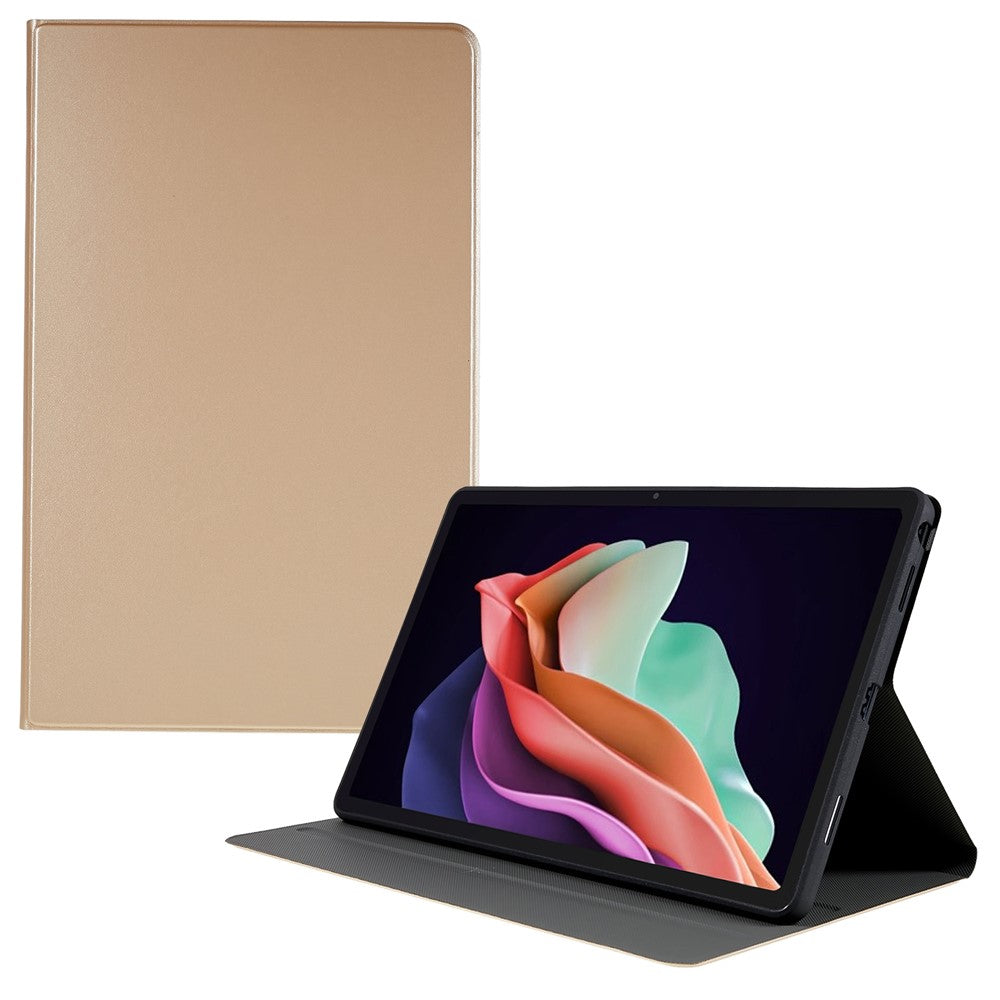 For Lenovo Tab P11.5 Plus 2023 Drop-proof PU Leather Flip Tablet Case Stand Protective Cover - Gold