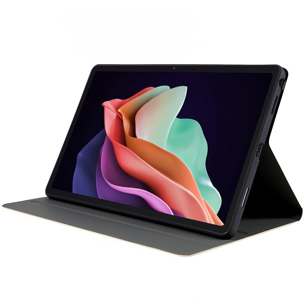 For Lenovo Tab P11.5 Plus 2023 Drop-proof PU Leather Flip Tablet Case Stand Protective Cover - Gold