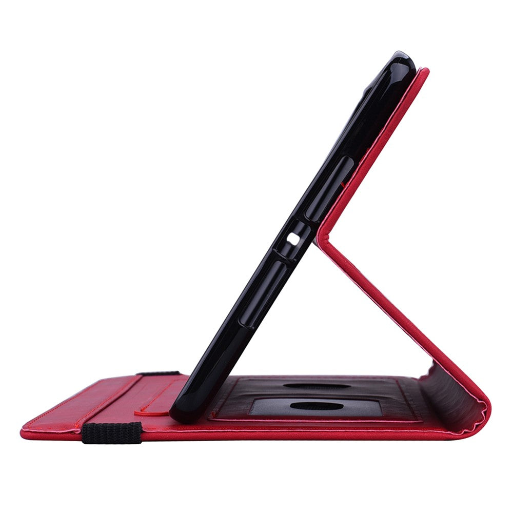 For Lenovo Pad Pro 2022 / Tab P11 Pro Gen 2 Imprinted Flower Pattern Tablet Case PU Leather Stand Card Slot Cover with Elastic Band and Pen Loop - Red