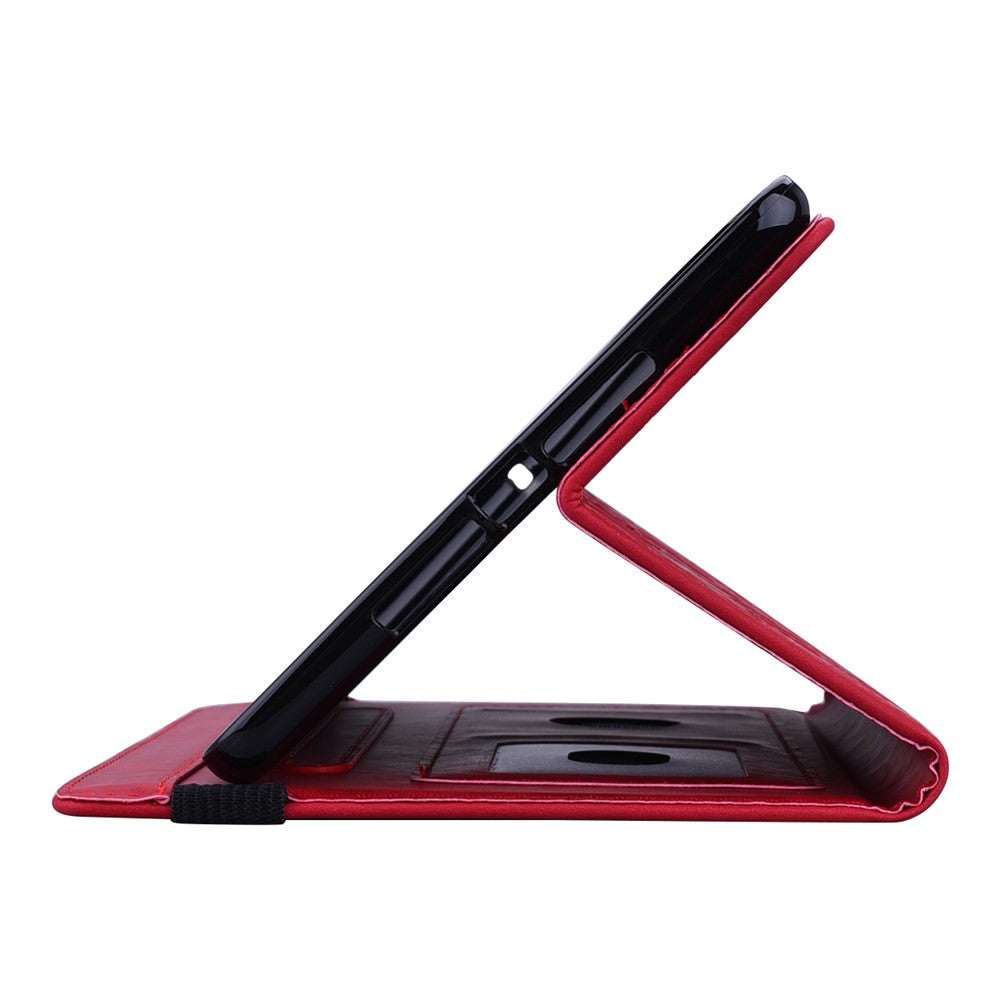 For Lenovo Pad Pro 2022 / Tab P11 Pro Gen 2 Imprinted Flower Pattern Tablet Case PU Leather Stand Card Slot Cover with Elastic Band and Pen Loop - Red
