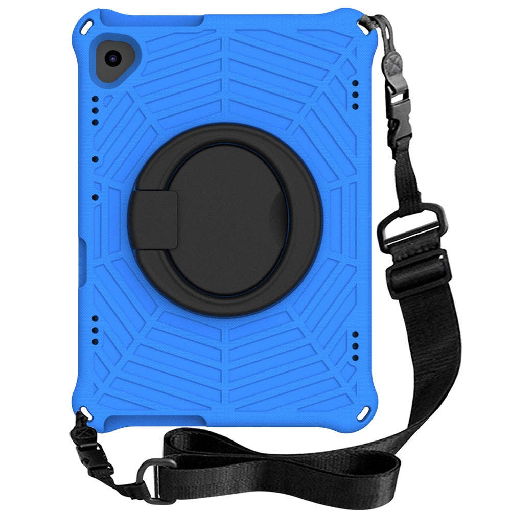 For Lenovo Tab M10 TB-X505F / TB-X605F (10.1") / M10 FHD REL TB-X605FC / TB-X605LC (10.1") / Tab P10 TB-X705F (10.1") Shockproof Spider Web Texture Tablet Cover Kickstand Tablet Case - Blue