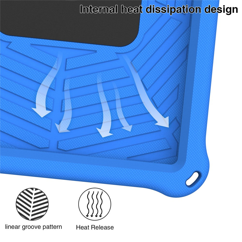 For Lenovo Tab M10 TB-X505F / TB-X605F (10.1") / M10 FHD REL TB-X605FC / TB-X605LC (10.1") / Tab P10 TB-X705F (10.1") Shockproof Spider Web Texture Tablet Cover Kickstand Tablet Case - Blue