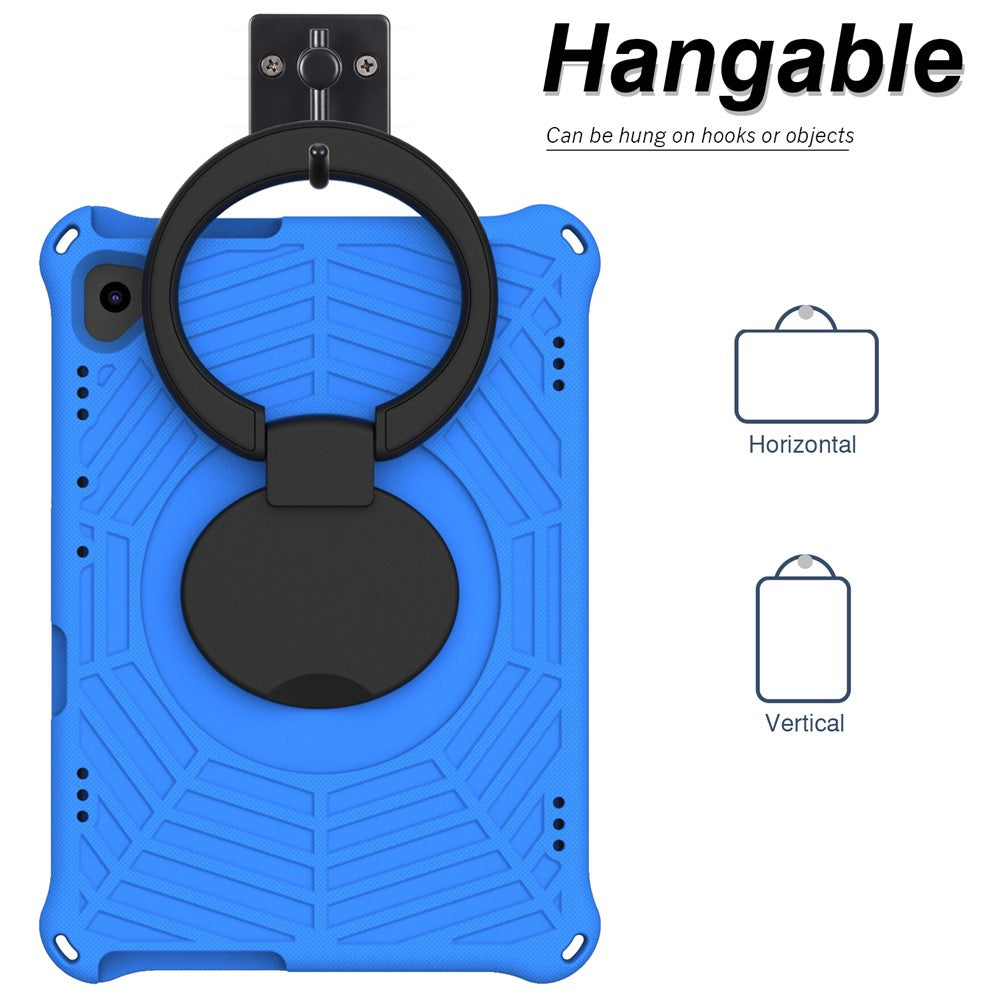 For Lenovo Tab M10 TB-X505F / TB-X605F (10.1") / M10 FHD REL TB-X605FC / TB-X605LC (10.1") / Tab P10 TB-X705F (10.1") Shockproof Spider Web Texture Tablet Cover Kickstand Tablet Case - Blue