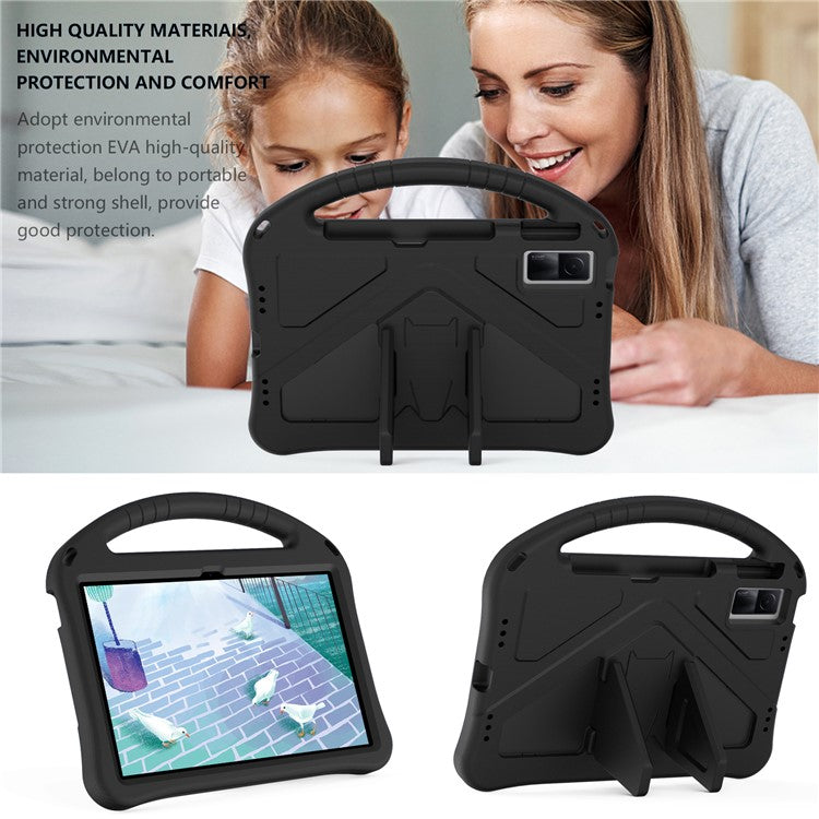 For Xiaomi Redmi Pad / Oppo Pad / Huawei MatePad 10.4 (2020) / (2022) / Honor V6 Tablet Case Portable Handle Foldable Kickstand Shockproof EVA Protective Cover - Black