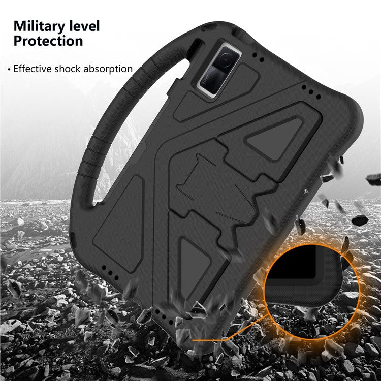 For Xiaomi Redmi Pad / Oppo Pad / Huawei MatePad 10.4 (2020) / (2022) / Honor V6 Tablet Case Portable Handle Foldable Kickstand Shockproof EVA Protective Cover - Black