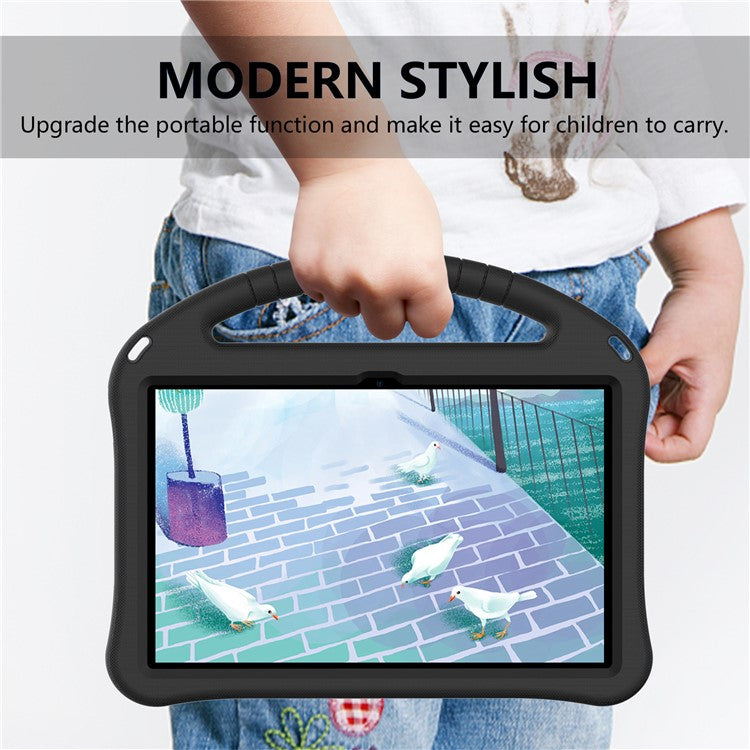 For Xiaomi Redmi Pad / Oppo Pad / Huawei MatePad 10.4 (2020) / (2022) / Honor V6 Tablet Case Portable Handle Foldable Kickstand Shockproof EVA Protective Cover - Black