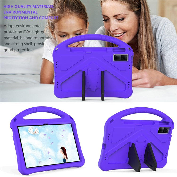For Xiaomi Redmi Pad / Oppo Pad / Huawei MatePad 10.4 (2020) / (2022) / Honor V6 Tablet Case Portable Handle Foldable Kickstand Shockproof EVA Protective Cover - Purple
