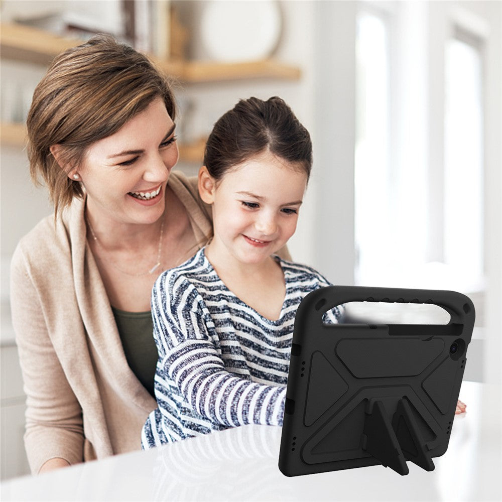 For Lenovo Tab M10 Plus (3rd Gen) / Xiaoxin Pad 2022 10.6 inch Anti-fall EVA Tablet Case Kickstand Hand Grip Scratch-resistant Portable Tablet Cover - Black