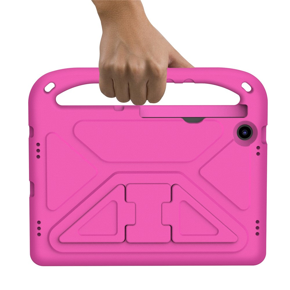 For Lenovo Tab M10 Plus (3rd Gen) / Xiaoxin Pad 2022 10.6 inch Anti-fall EVA Tablet Case Kickstand Hand Grip Scratch-resistant Portable Tablet Cover - Rose