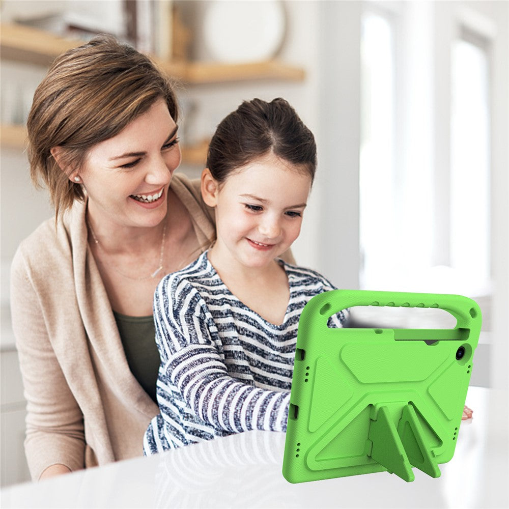 For Lenovo Tab M10 Plus (3rd Gen) / Xiaoxin Pad 2022 10.6 inch Anti-fall EVA Tablet Case Kickstand Hand Grip Scratch-resistant Portable Tablet Cover - Green