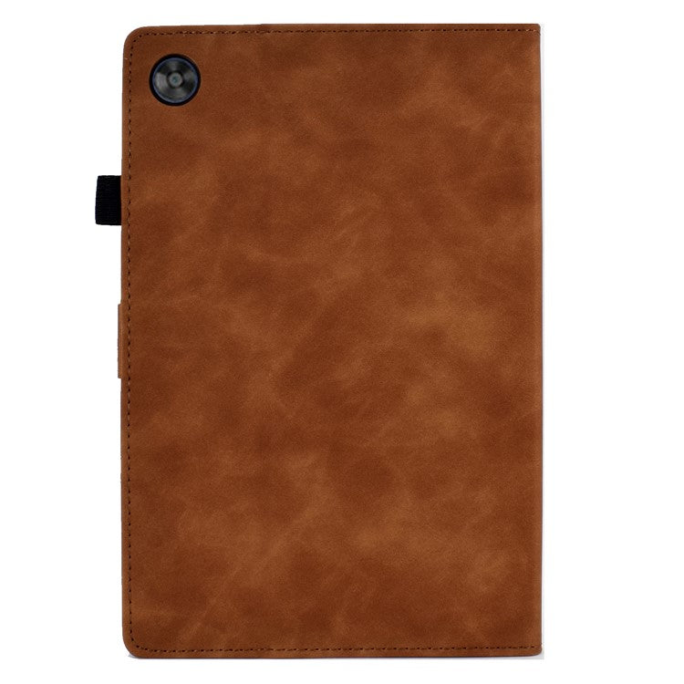 For Huawei Enjoy Tablet 2 / MatePad T 10 9.7 inch / T 10S 10.1 inch / Honor Pad 6 10.1-inch / Pad X6 9.7 inch Butterfly Flower Pattern Imprinted Tablet Case PU Leather Stand Card Slot Cover - Brown