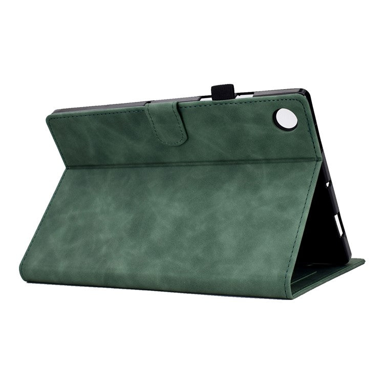 For Huawei Enjoy Tablet 2 / MatePad T 10 9.7 inch / T 10S 10.1 inch / Honor Pad 6 10.1-inch / Pad X6 9.7 inch Butterfly Flower Pattern Imprinted Tablet Case PU Leather Stand Card Slot Cover - Green