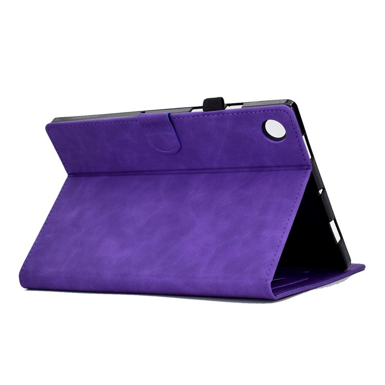For Huawei Enjoy Tablet 2 / MatePad T 10 9.7 inch / T 10S 10.1 inch / Honor Pad 6 10.1-inch / Pad X6 9.7 inch Butterfly Flower Pattern Imprinted Tablet Case PU Leather Stand Card Slot Cover - Purple