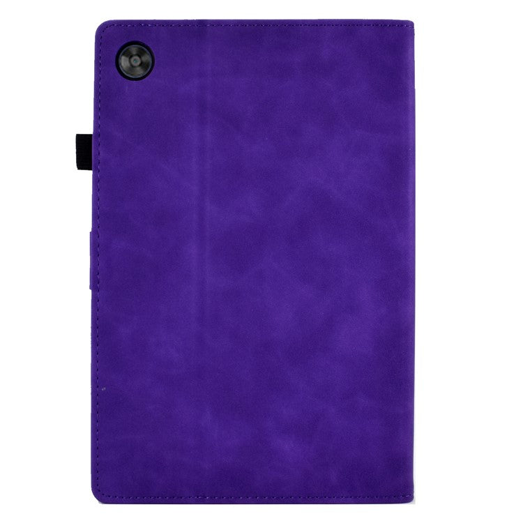 For Huawei Enjoy Tablet 2 / MatePad T 10 9.7 inch / T 10S 10.1 inch / Honor Pad 6 10.1-inch / Pad X6 9.7 inch Butterfly Flower Pattern Imprinted Tablet Case PU Leather Stand Card Slot Cover - Purple