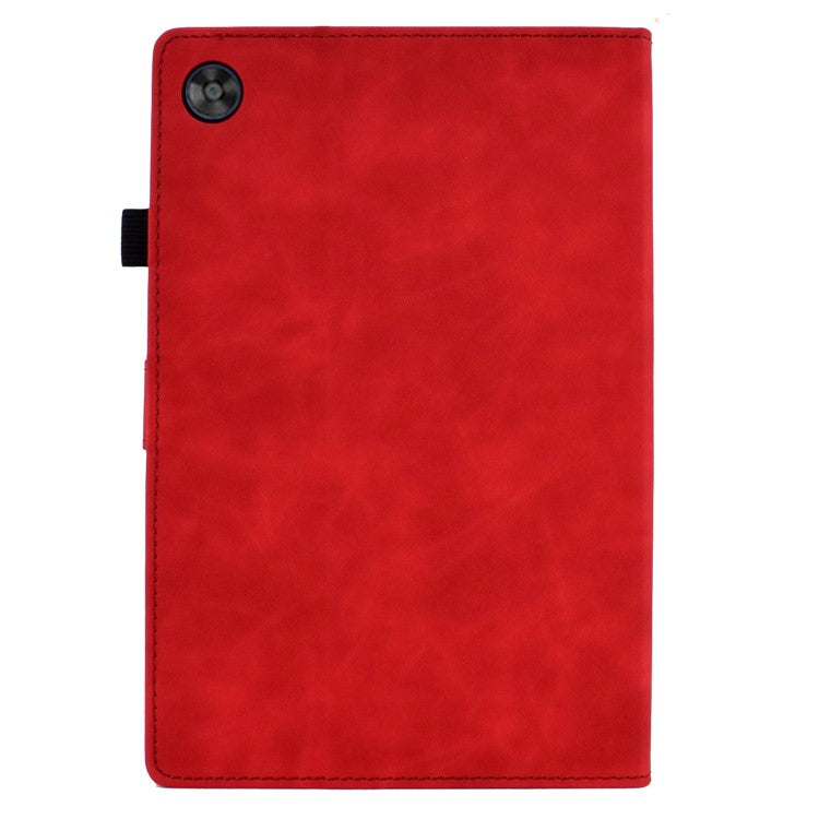 For Huawei Enjoy Tablet 2 / MatePad T 10 9.7 inch / T 10S 10.1 inch / Honor Pad 6 10.1-inch / Pad X6 9.7 inch Butterfly Flower Pattern Imprinted Tablet Case PU Leather Stand Card Slot Cover - Red