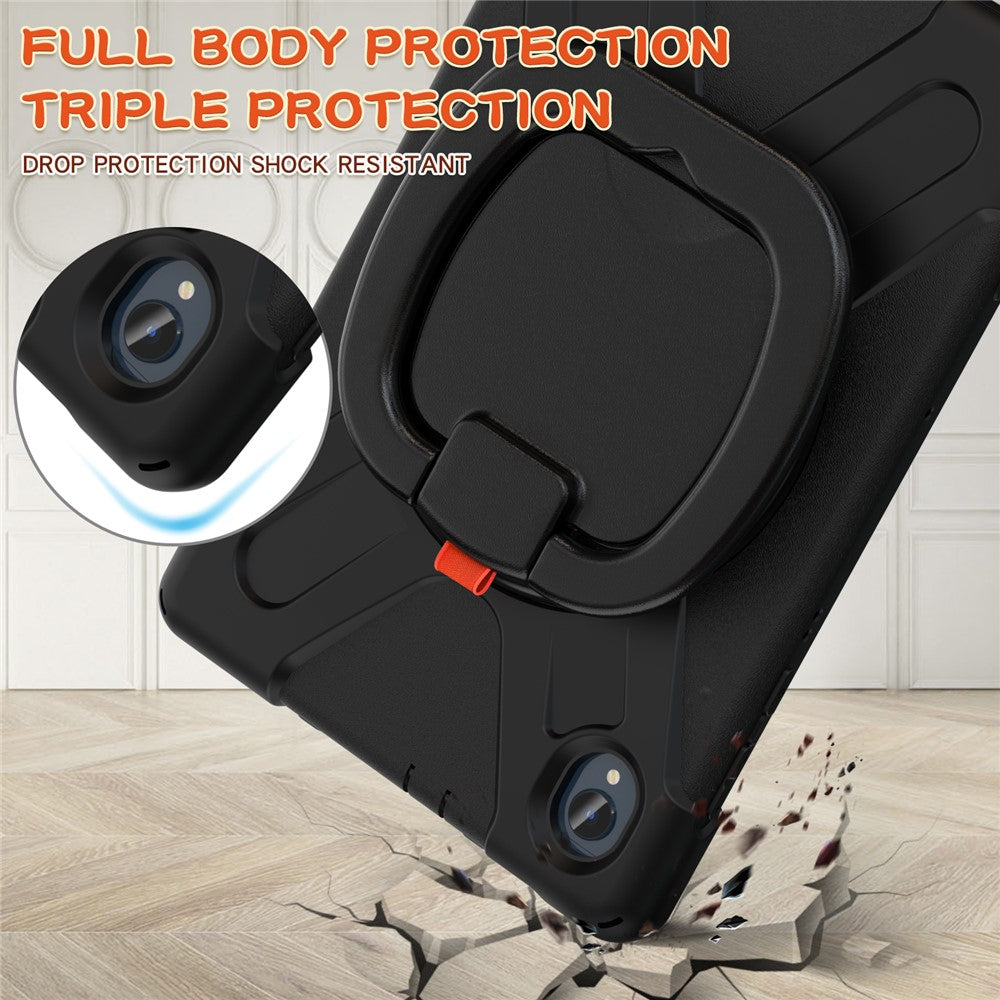 For Lenovo Tab M10 Plus 10.3 inch X606F / 606X / K10 Shockproof Tablet Case Kickstand PC+Silicone Protective Cover - Black