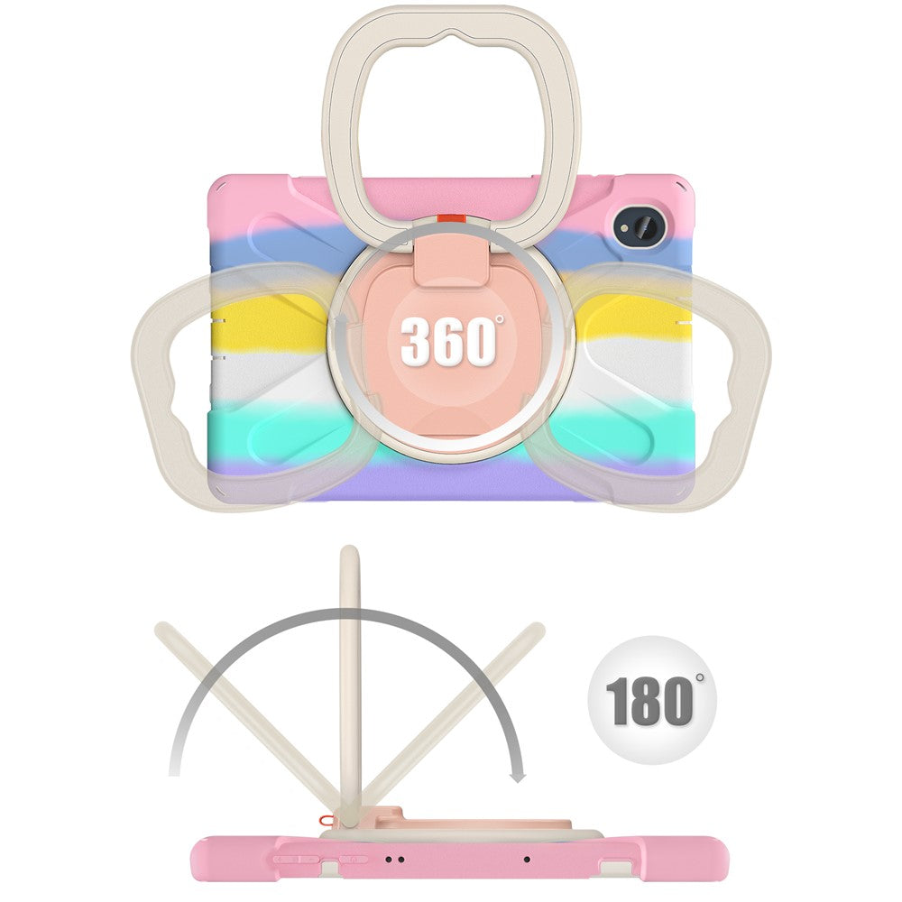 For Lenovo Tab M10 Plus 10.3 inch X606F / 606X / K10 Shockproof Tablet Case Kickstand PC+Silicone Protective Cover - Colorful Pink