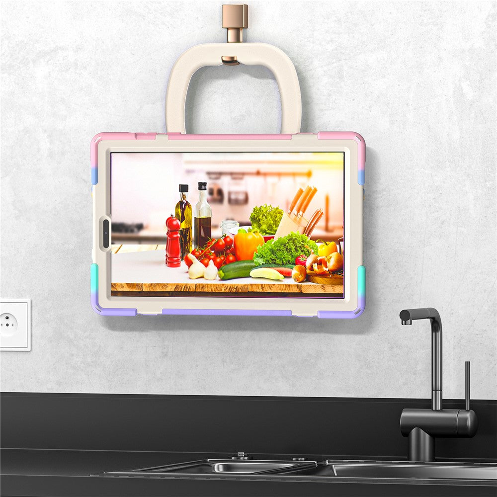 For Lenovo Tab M10 Plus 10.3 inch X606F / 606X / K10 Shockproof Tablet Case Kickstand PC+Silicone Protective Cover - Colorful Pink