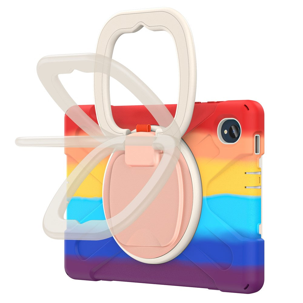 For Lenovo Tab M10 Plus 10.3 inch X606F / 606X / K10 Shockproof Tablet Case Kickstand PC+Silicone Protective Cover - Colorful Red