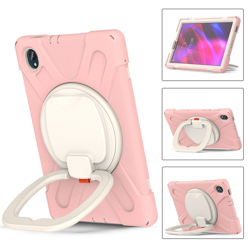 For Lenovo Tab M10 Plus 10.3 inch X606F / 606X / K10 Shockproof Tablet Case Kickstand PC+Silicone Protective Cover - Pink