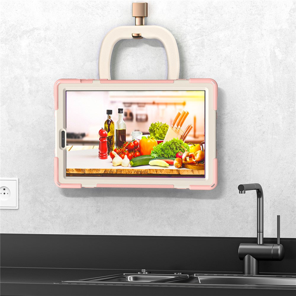 For Lenovo Tab M10 Plus 10.3 inch X606F / 606X / K10 Shockproof Tablet Case Kickstand PC+Silicone Protective Cover - Pink