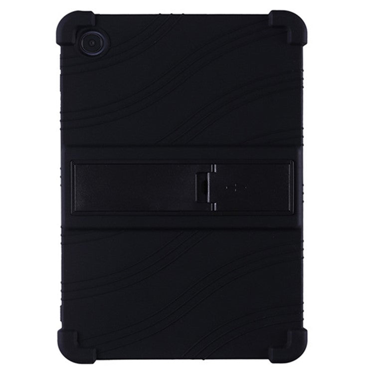 Protective Cover for Oppo Pad Air 10.36-inch 2022 with PC Kickstand, Fall Protection Soft Silicone Tablet Case - Black