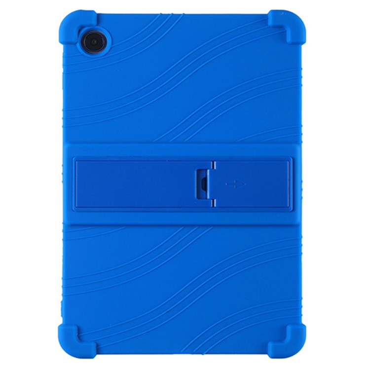 Protective Cover for Oppo Pad Air 10.36-inch 2022 with PC Kickstand, Fall Protection Soft Silicone Tablet Case - Dark Blue