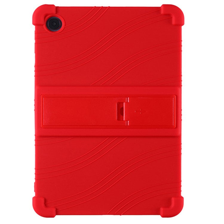 Protective Cover for Oppo Pad Air 10.36-inch 2022 with PC Kickstand, Fall Protection Soft Silicone Tablet Case - Red