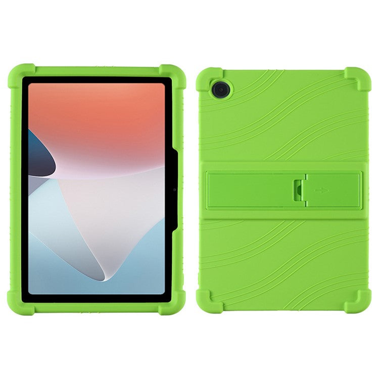 Protective Cover for Oppo Pad Air 10.36-inch 2022 with PC Kickstand, Fall Protection Soft Silicone Tablet Case - Green