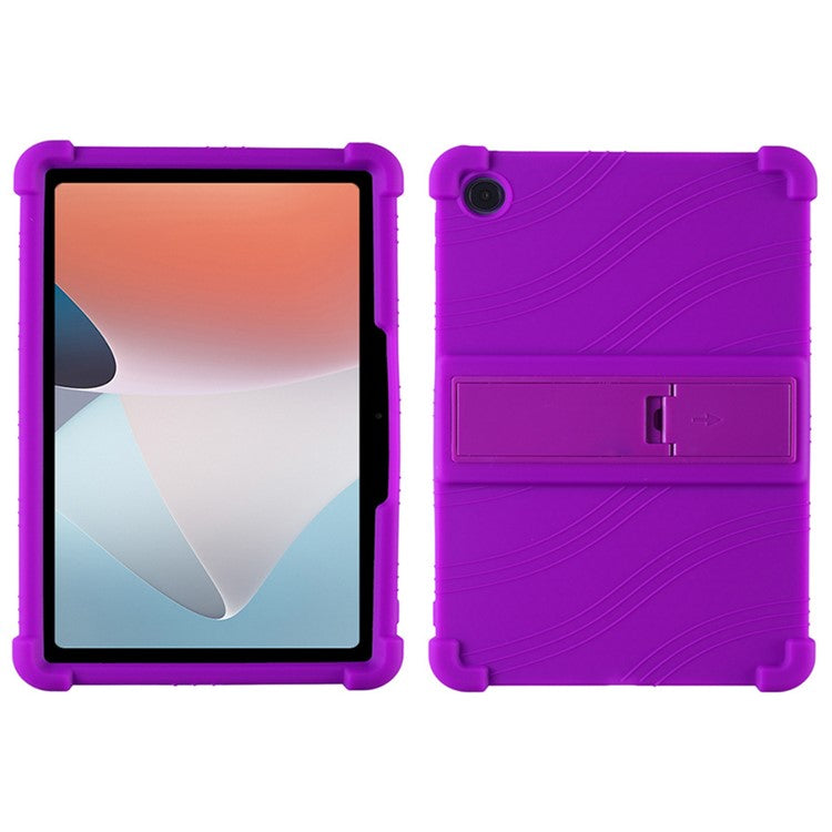 Protective Cover for Oppo Pad Air 10.36-inch 2022 with PC Kickstand, Fall Protection Soft Silicone Tablet Case - Purple