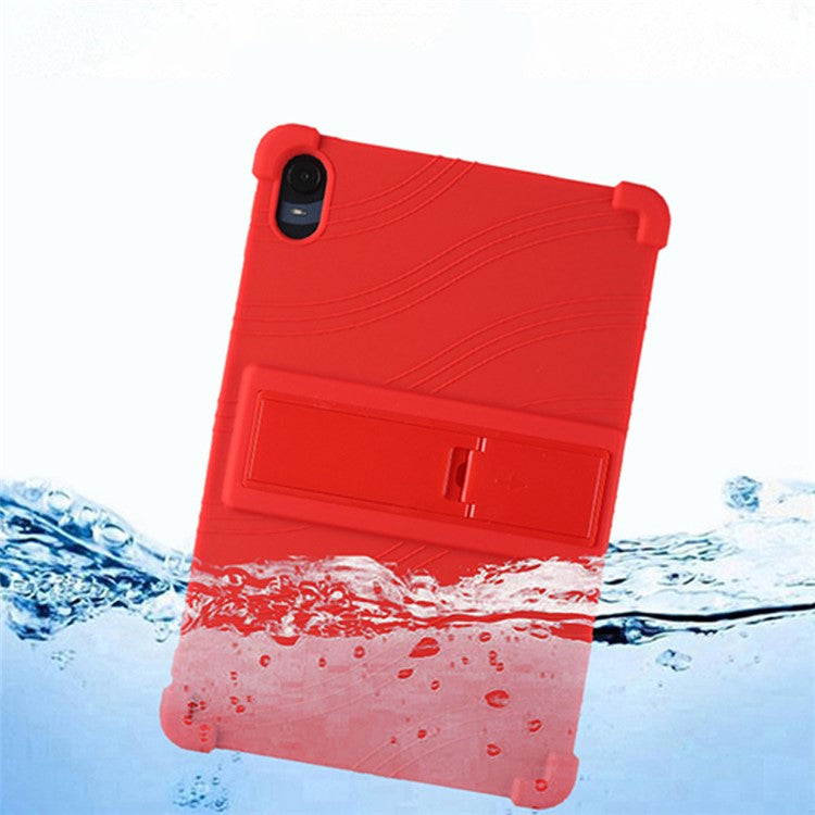Protective Cover for Oppo Pad 11-inch, Shock-absorbing Soft Silicone Tablet Case with PC Kickstand - Rainbow
