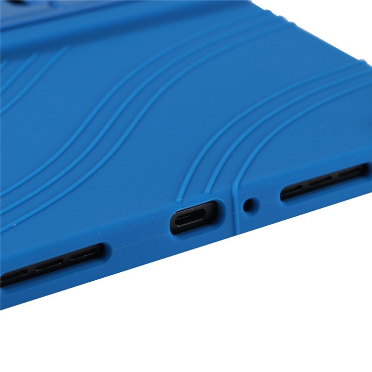 Protective Cover for Oppo Pad 11-inch, Shock-absorbing Soft Silicone Tablet Case with PC Kickstand - Black