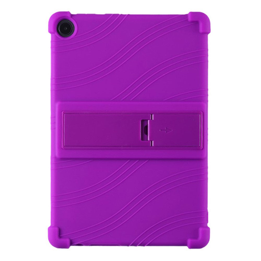 For Lenovo Tab M10 (Gen 3) / TB-328XU Anti-drop Tablet Case Anti-scratch Silicone Tablet Cover with Kickstand - Purple
