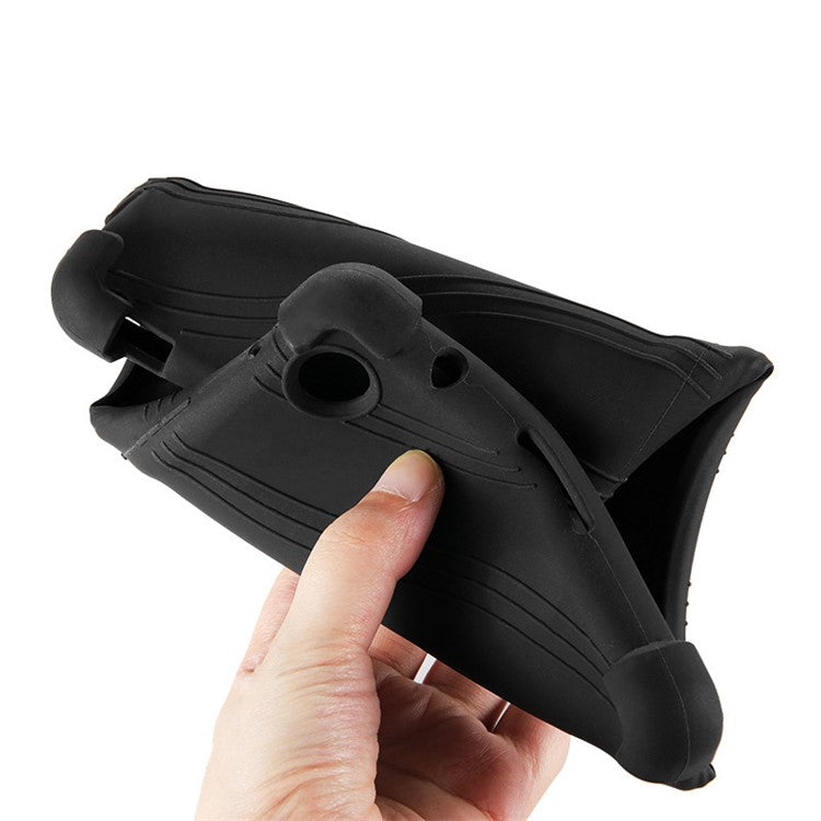 For Honor Tablet X7 Protective Tablet Cover Non-slip Silicone Tablet Case with PC Kickstand - Black