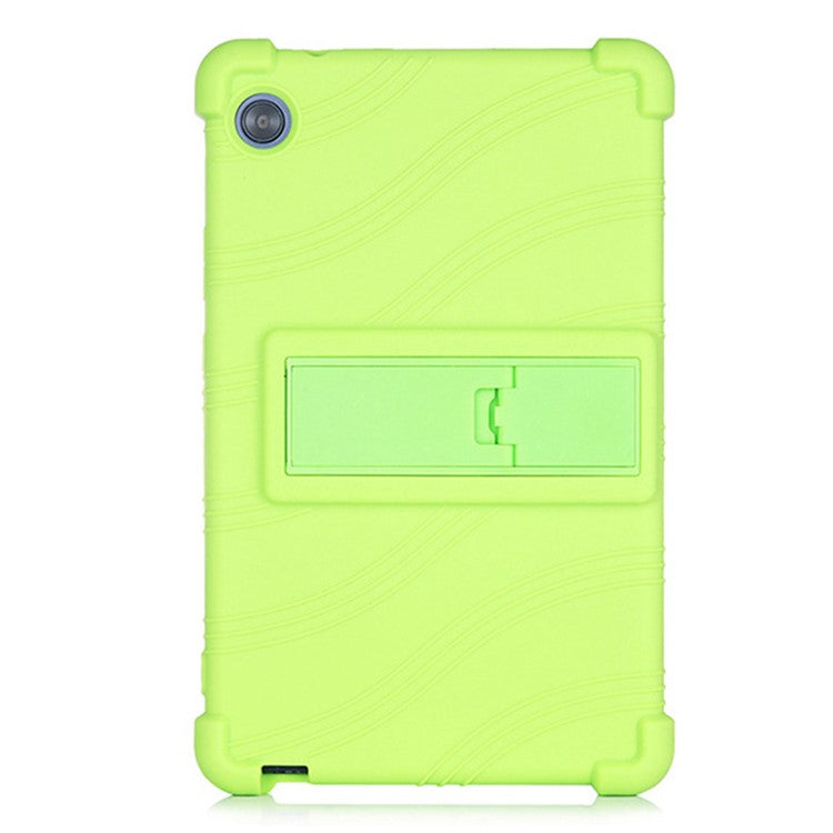 For Honor Tablet X7 Protective Tablet Cover Non-slip Silicone Tablet Case with PC Kickstand - Green