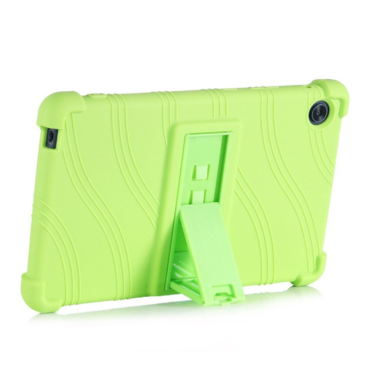 For Honor Tablet X7 Protective Tablet Cover Non-slip Silicone Tablet Case with PC Kickstand - Green