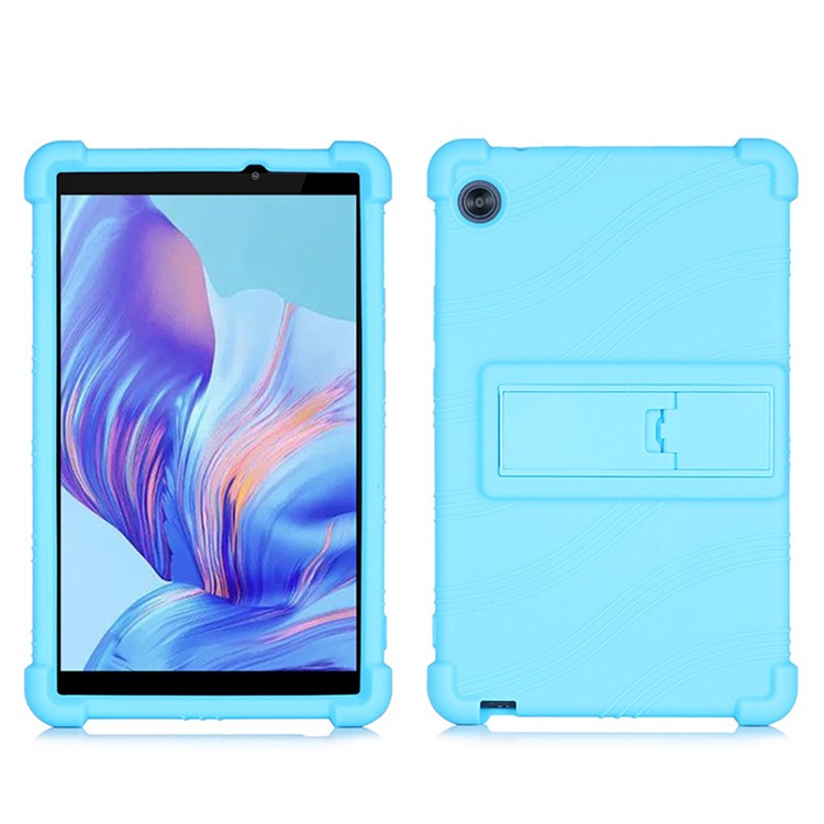 For Honor Tablet X7 Protective Tablet Cover Non-slip Silicone Tablet Case with PC Kickstand - Sky Blue