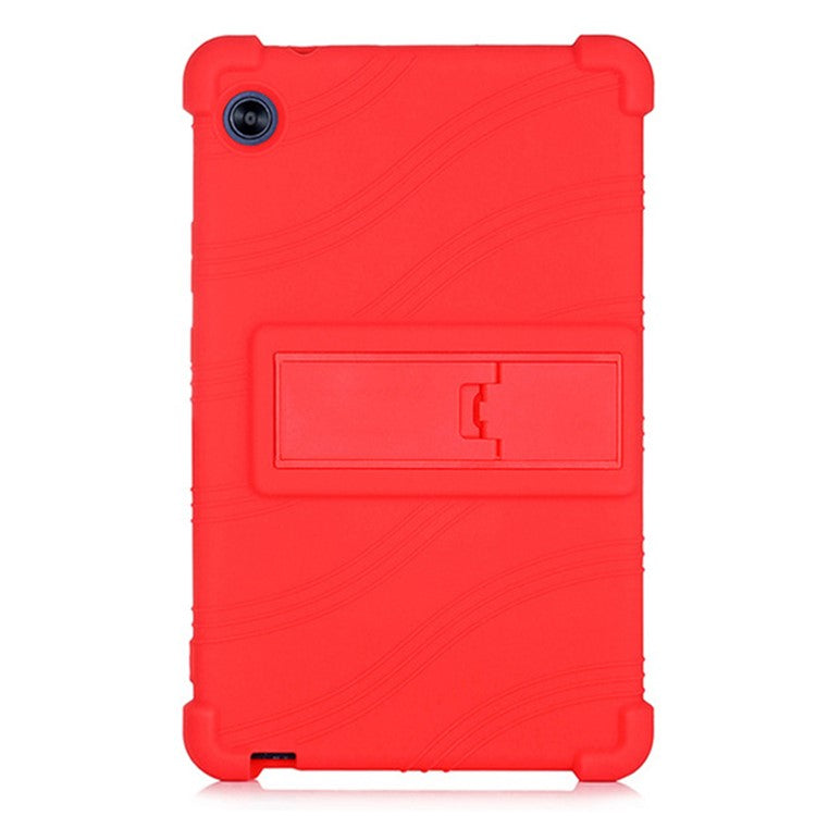 For Honor Tablet X7 Protective Tablet Cover Non-slip Silicone Tablet Case with PC Kickstand - Red