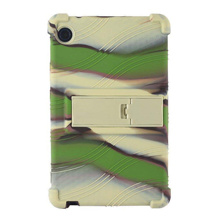 For Honor Tablet X7 Protective Tablet Cover Non-slip Silicone Tablet Case with PC Kickstand - Camouflage
