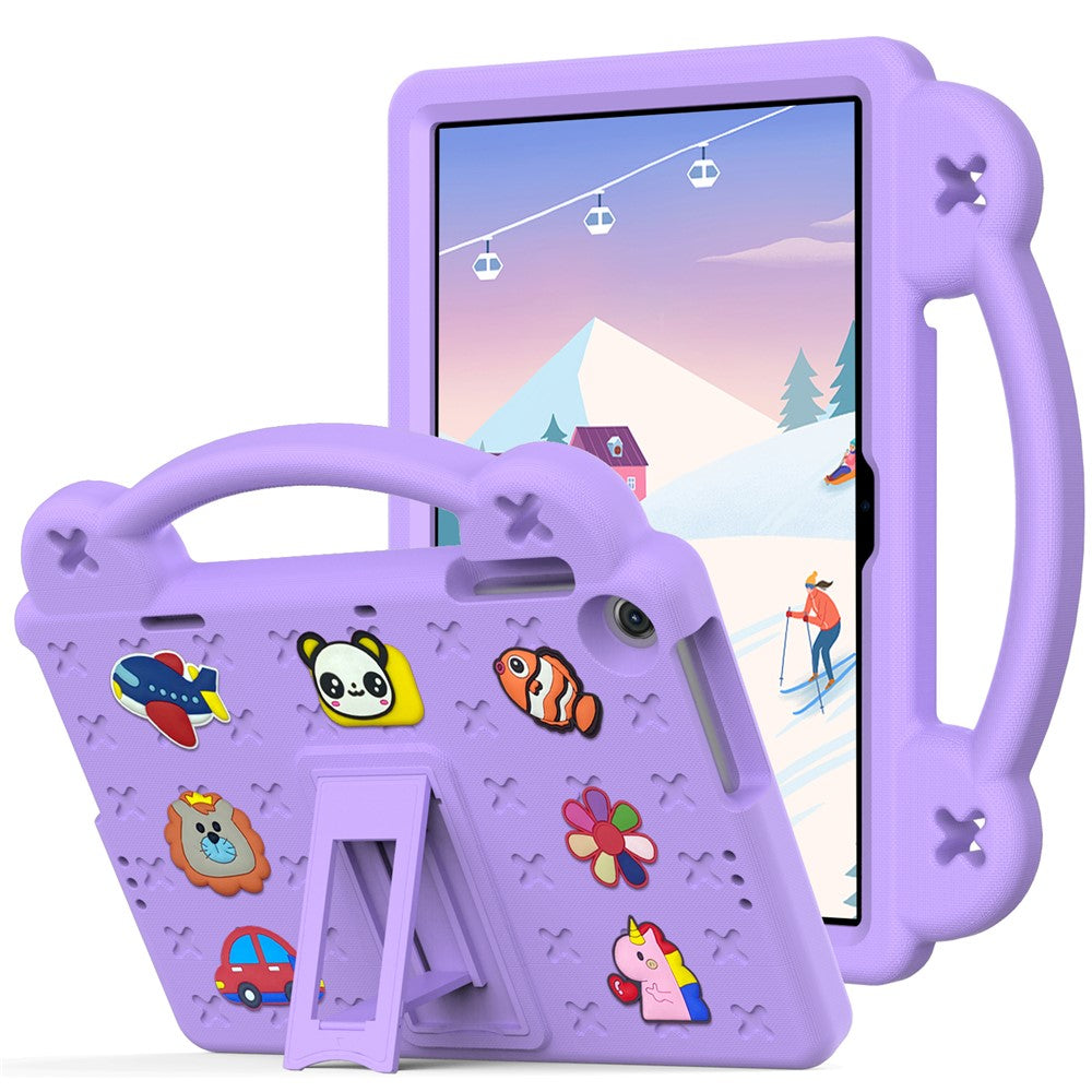 For Lenovo Tab M10 (Gen 3) Drop-proof EVA Protective Tablet Cover Anti-scratch Tablet Case with Kickstand - Purple